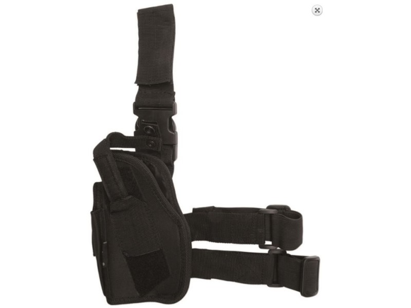 Custodia per pistola da coscia - nera sinistra
