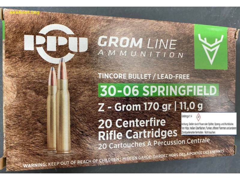 Naboj PPU Z-GROM 30-06 Spring. - 11,0g/170g