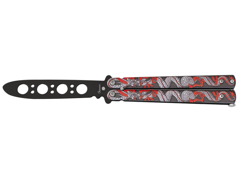 Coltello a farfalla ALBAINOX Trening Red snake