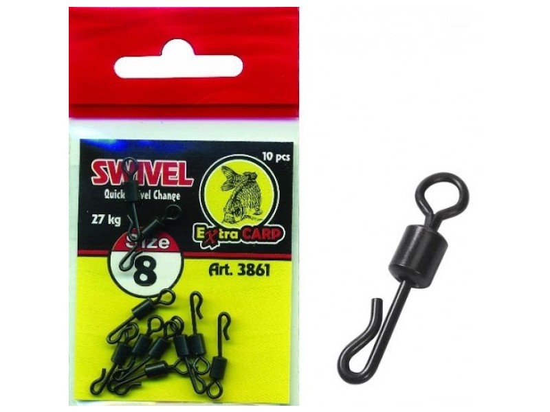 Vrtljivke hitrosnemljive EXTRA CARP Swivel quick change - št.8