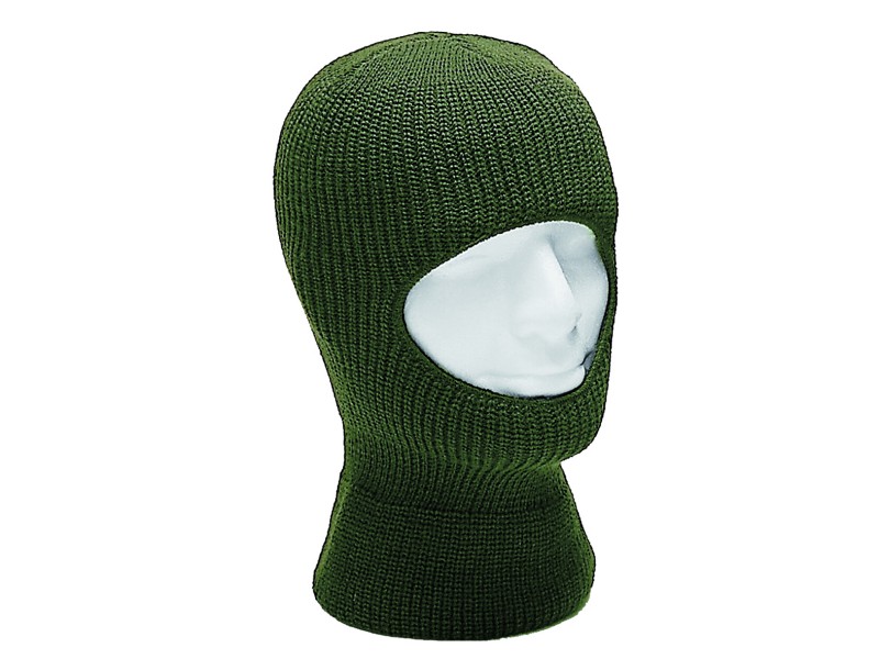 Cappello balaclava verde 1 foro