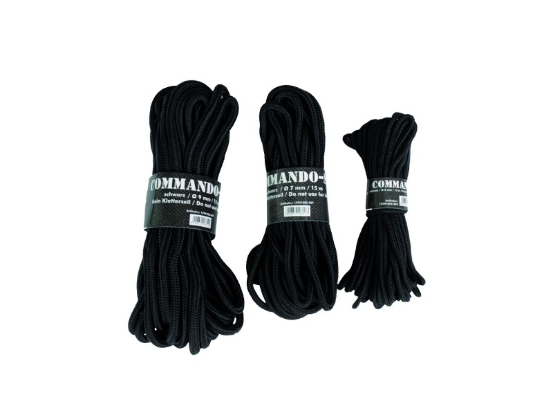 Cord 9 mm / 15 m black