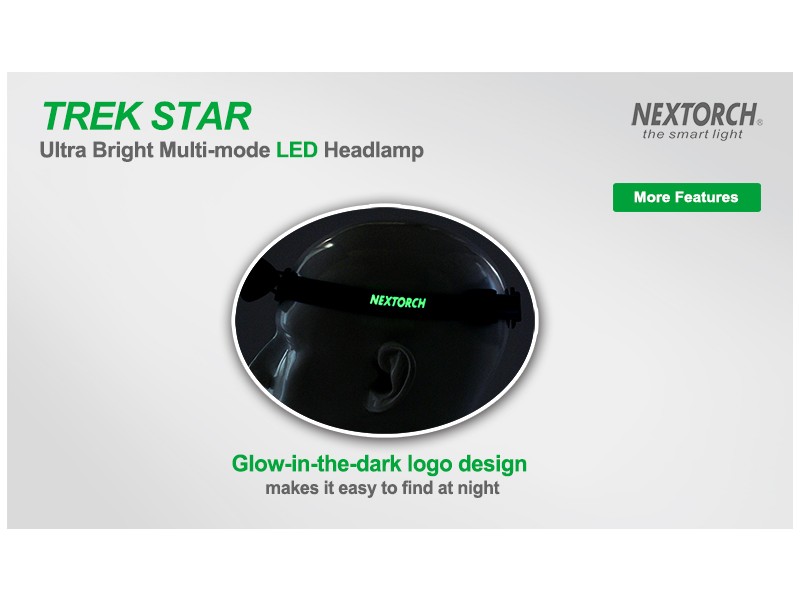 Naglavna svjetiljka NEXTORCH Trek star - zelena
