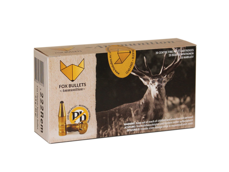 Naboj FOX Classic hunter 222 Rem. - 2,9g/45gr