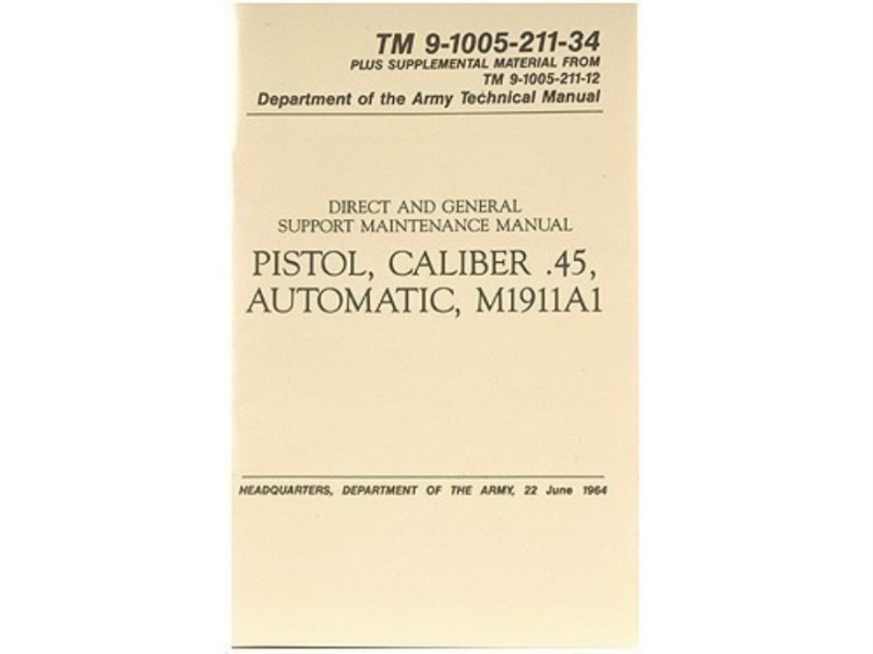 Pistol caliber.45 automatic m1911a1