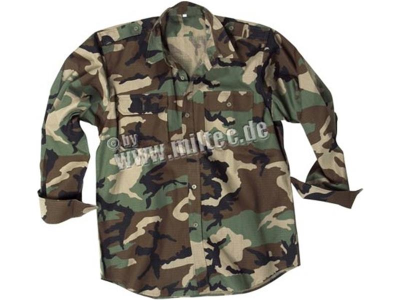 Srajca dolgi rokav Ripstop woodland