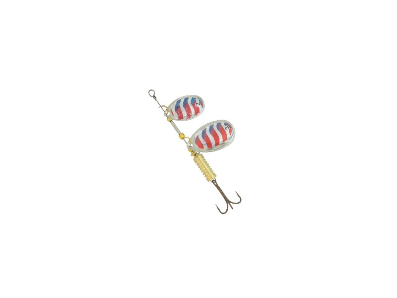Blestivka KAMASAKI Stork Tandem Spinner Rdeče/Srebrna 