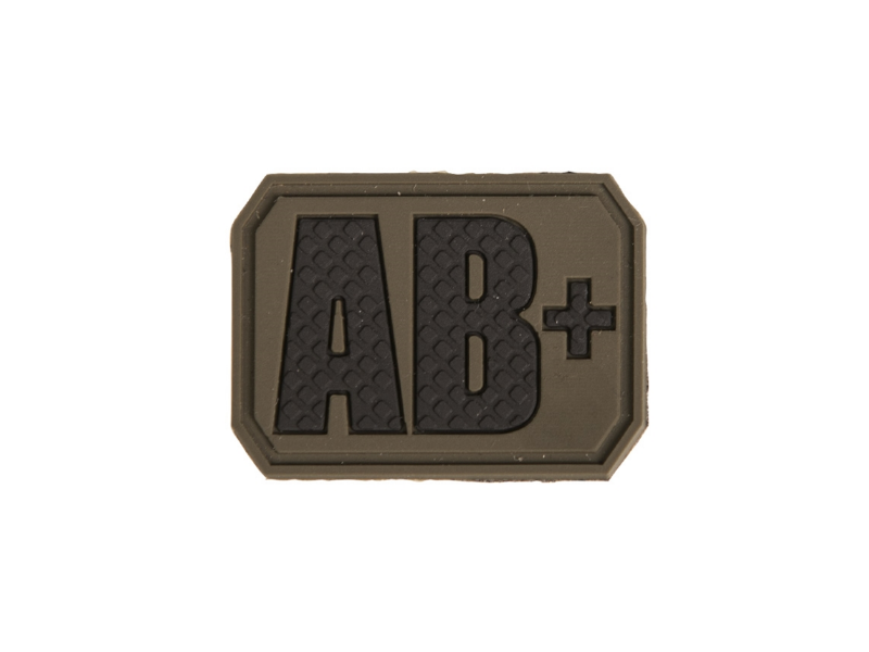Blood Type Patch AB olive - hedgehog