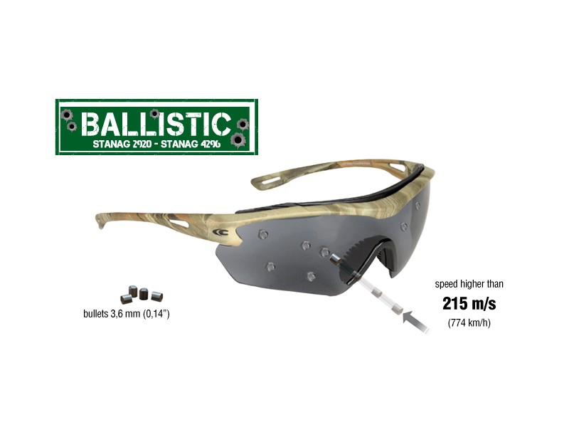 Zaščitna očala COFRA Gunner Ballistic - prozorna