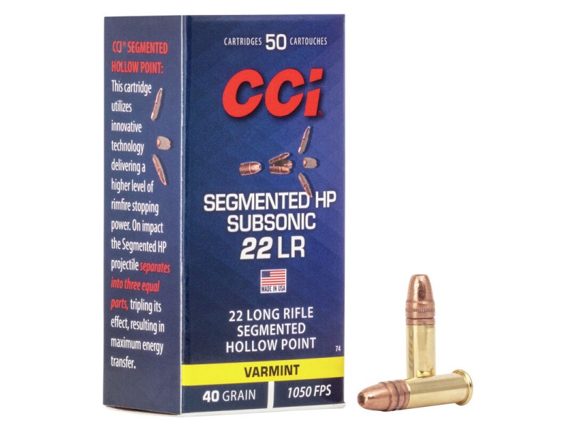 Naboj CCI Segmented HP Subsonic 22lr - 40gr/2,59g