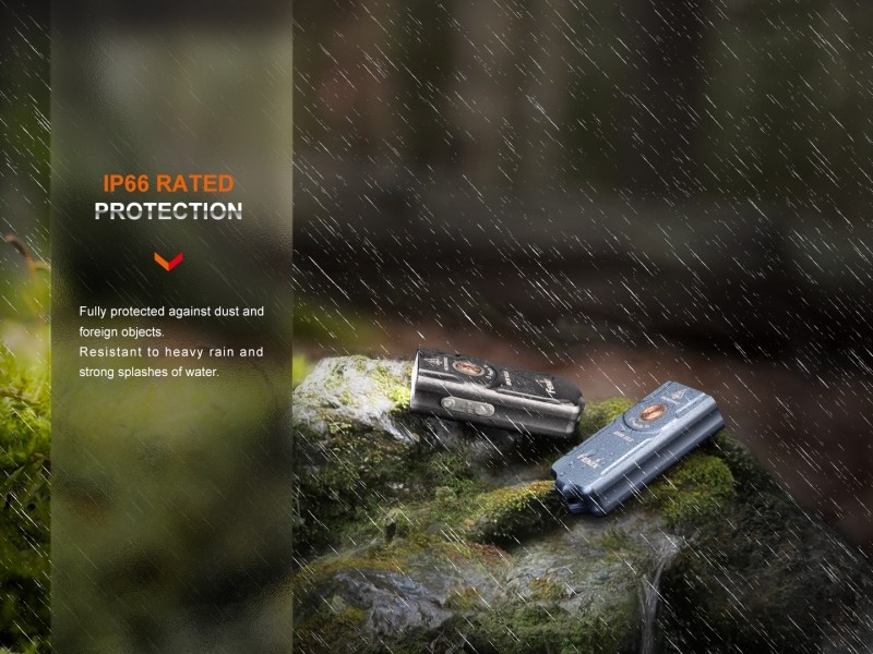 Mini rechargeable flashlight FENIX E03R V2.0 keychain - 500 lm