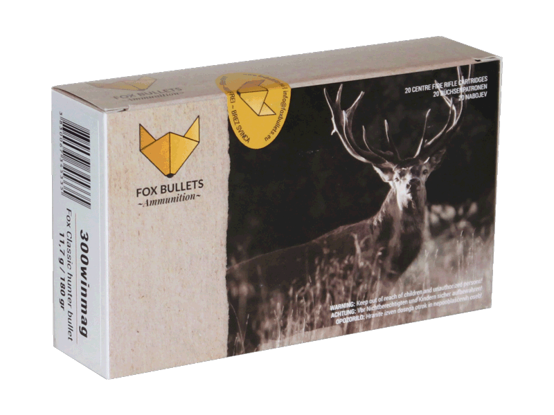 Naboj FOX BULLETS 300 win mag - 11,7g/180gr