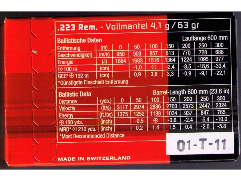 Naboj GECO .223 Rem VM 4,1g