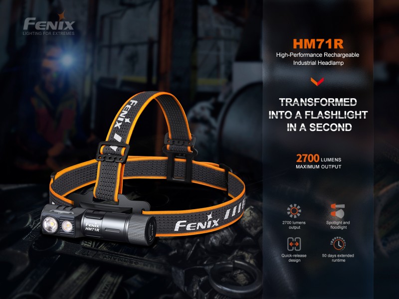 Polnilni set svetilk FENIX HM71R E02R