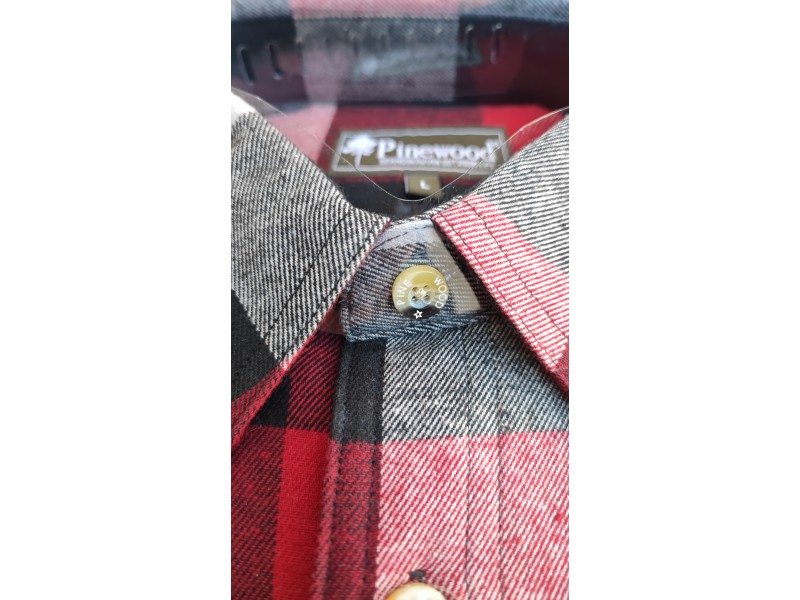 Shirt PINEWOOD Texas large check red - long sleeve