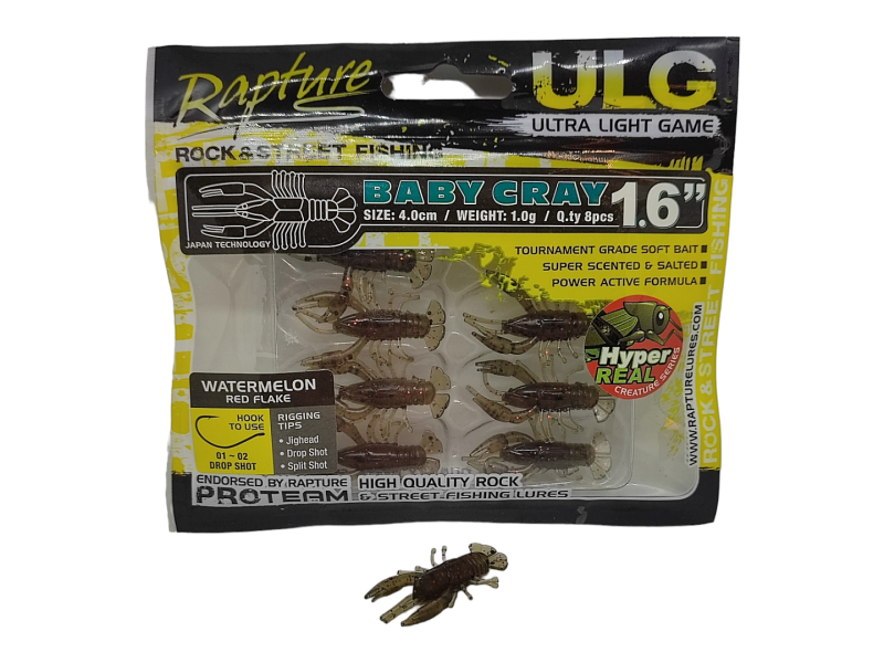 Silicone bait Rapture Baby Cray 40 mm various colors