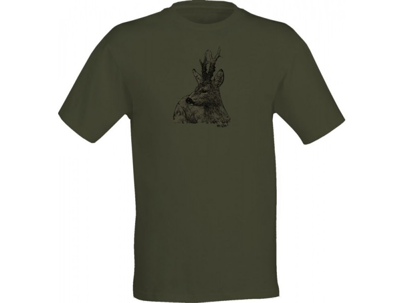 WZ Roe deer bust t-shirt - green