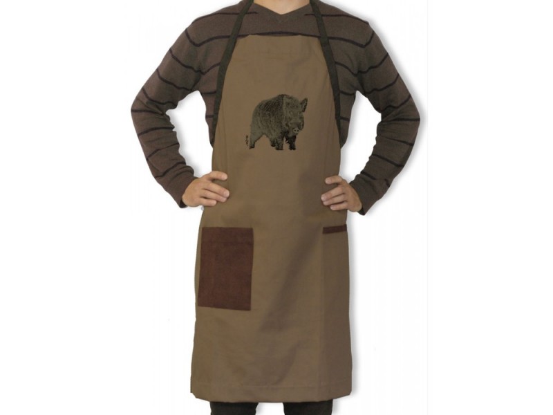 Apron with motif WILD BOAR