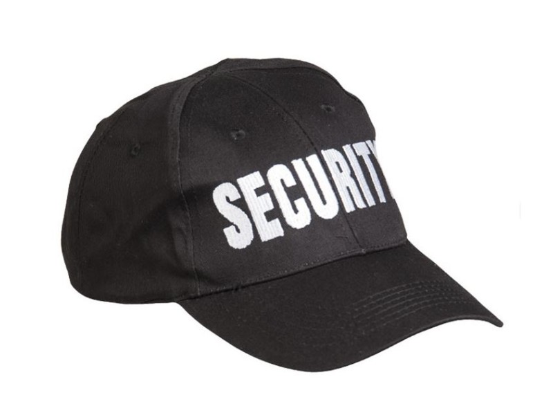 Cappellino da baseball nero SECURITY