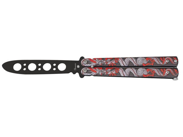 Coltello butterfly ALBAINOX Allenamento Red snake