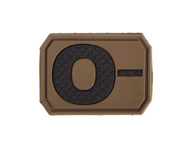 Patch blood group 0- - wiggle patch -coyote