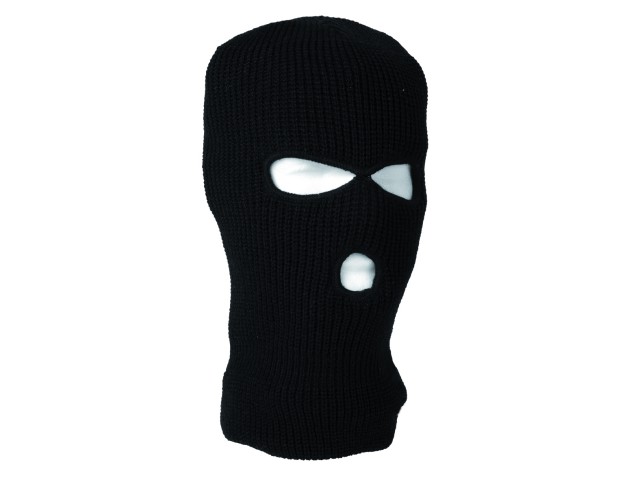Kapa balaklava črna 3 luknje