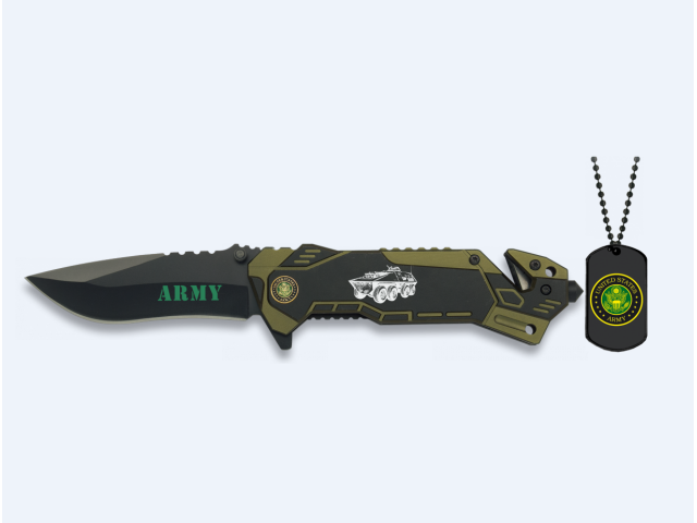 Folding Knife Albainox ARMY with Identification Tag