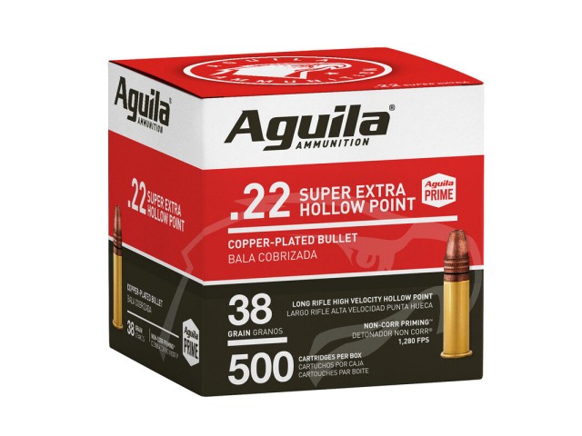 Proiettile AGUILA 22 Lr HV High Velocity 2,46g/38gr HP (500 pezzi)