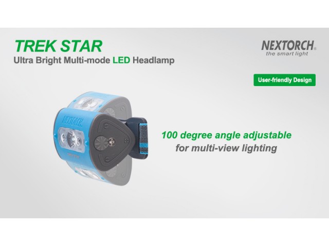 Naglavna svjetiljka NEXTORCH Trek star - zelena