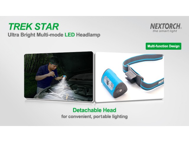 Naglavna svjetiljka NEXTORCH Trek star - zelena
