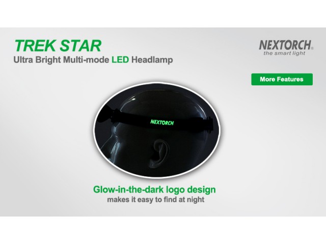 Naglavna svjetiljka NEXTORCH Trek star - zelena