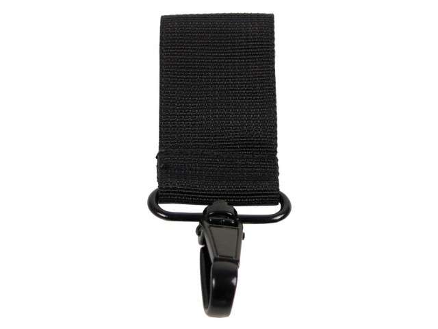 Key Chain, nylon, black, metal hook, for belt