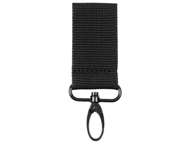 Key Chain, nylon, black, metal hook, for belt