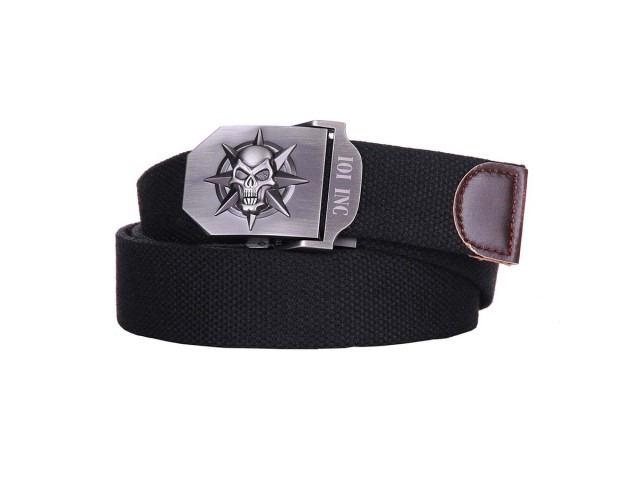 Pojas 101INC Skull - Crn 