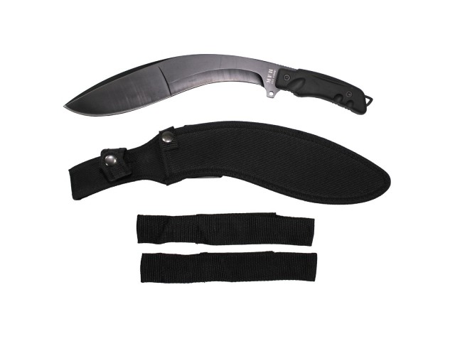 Machete, black, Kukri, nylon sheath