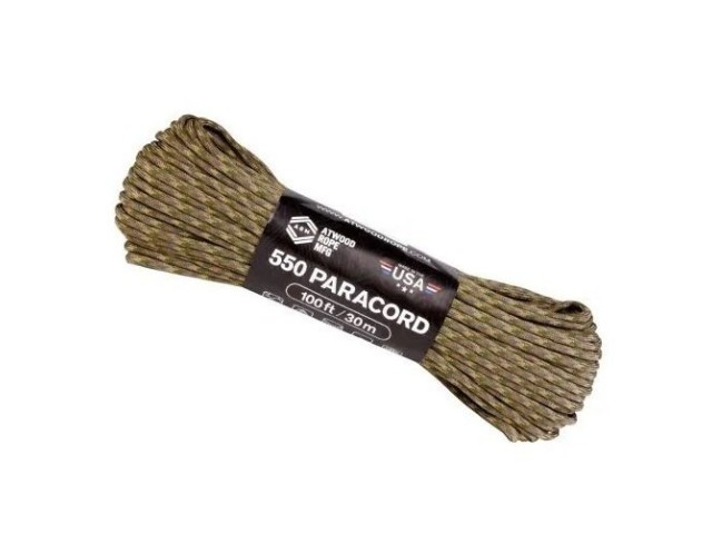 Vrvica ATWOOD ROPE Paracord 550 - M Kamuflaža 30m/100ft