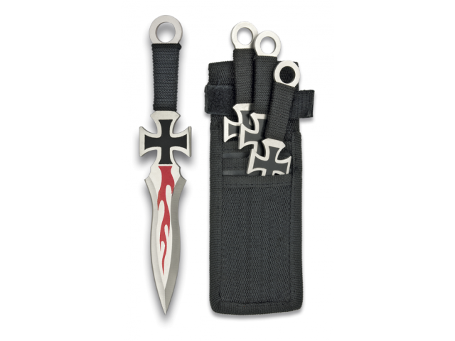 Set di coltelli metallici Albainox Croce - 3 pz