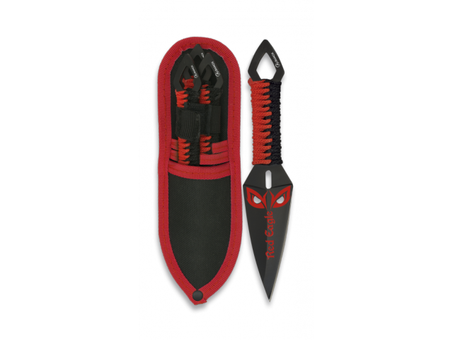 Set of Metal Knives ALBAINOX Red eagle