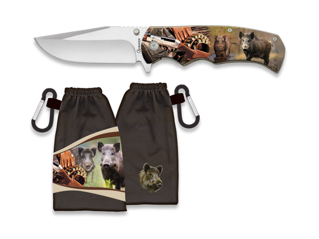 Preklopni nož ALBAINOX Wild boar+shotgun
