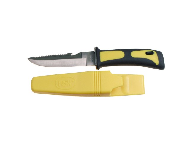 Diving Knife, leg holster, yellow-black