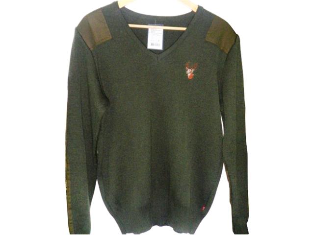 Hunting jumper with roebuck sign and zipper (thiner)