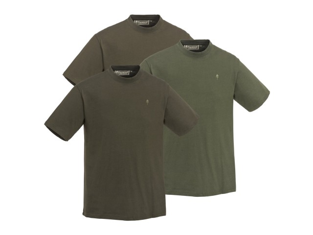 Set of three (3) short T-shirts PINEWOOD 3-pack Outdoor - green, brown, green/brown