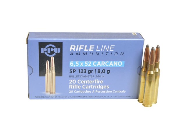 Munizione PPU 6,5 Carcano SP 8,0g