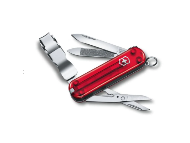 Žepni nož VICTORINOX Nail Clip 580 0.6463.T, rubin