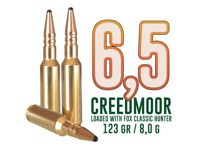 Naboj FOX 6,5 Creedmoore - 8,0g/123gr