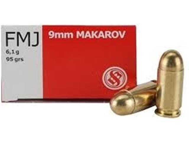 Naboj S&B 9mm MAKAROV FMJ 6.1 EN