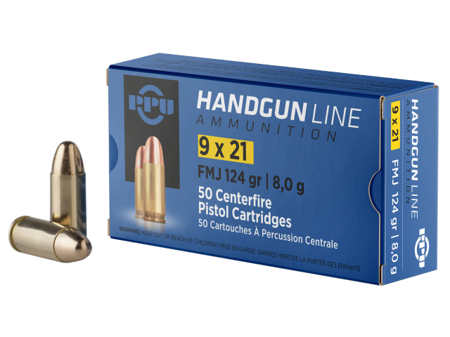 Metak PPU 9x21 FMJ - 8g/124gr