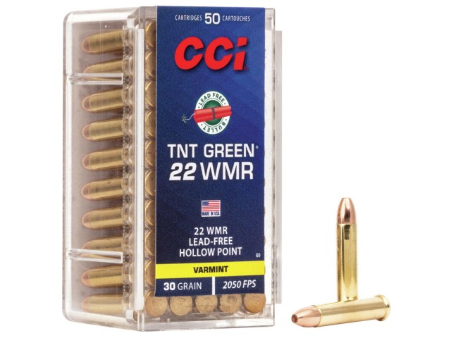 CCI Speer TNT Green 22 WMR Bullet - 1.95g/30gr