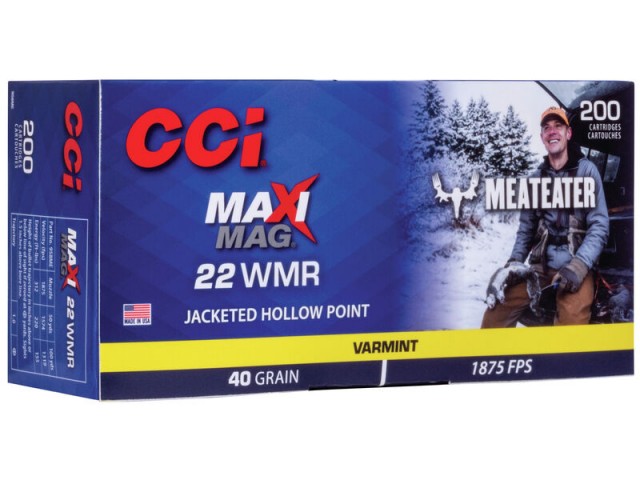Cartuccia CCI MaxiMAG MEATEATER 22 WMR - 200 pezzi (40gr/2,59g)