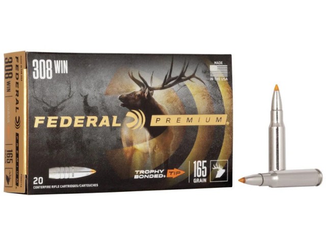 Cartuccia FEDERAL 308 WIN Trophy Bonded - 10,7g/165gr